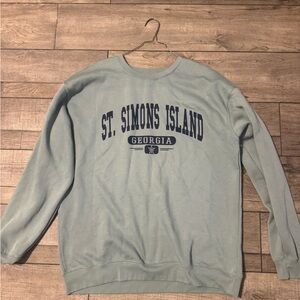 St. Simons Island Georgia Crewneck Sweatshirt - Light Blue